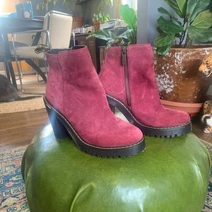 Burgundy Suede Dr. Martens